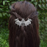 Gothic Floral Bat Hair Barrette Clip