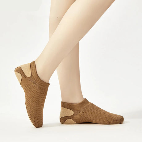 Dance Practice Shoes Latin Ballroom Jazz Tango Ballet Training Teaching Knitted Flat Shoes