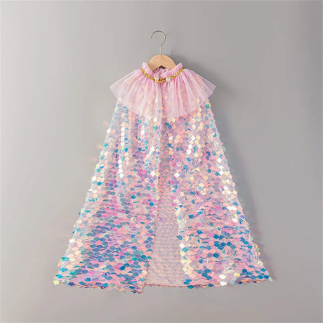 Shiny Rainbow Sequin Cloak Halloween Children's Dress Up Cape