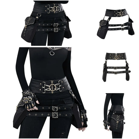 Steampunk Handmade Utility Hip Belt Bag Festival Pocket Tribal Medieval Costume