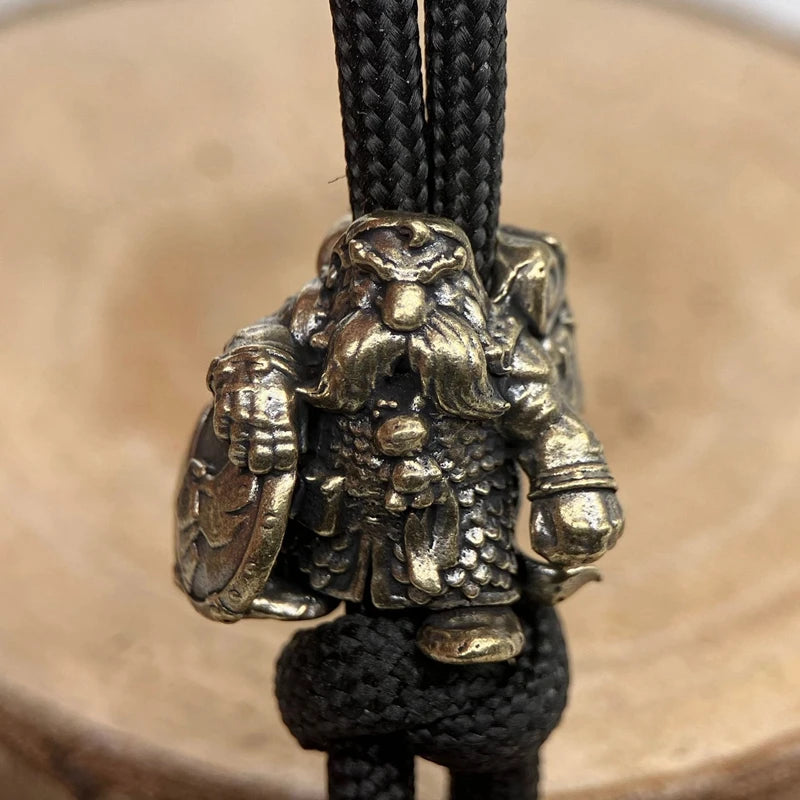 Dwarf Brass Paracord Beads Lanyard Dreadlock Beard Bead