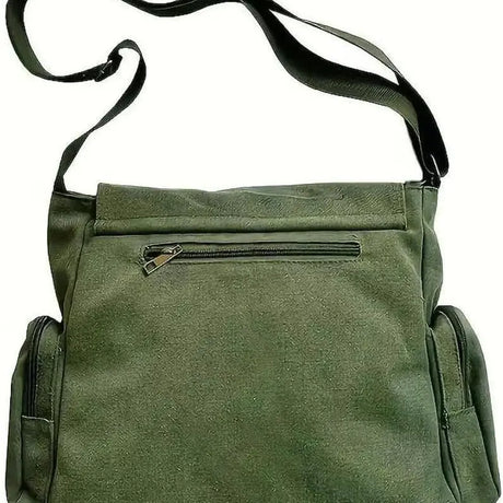 Raven Print Canvas Shoulder Bag Crossbody Messenger Bag