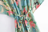 Vintage Boho Lux Crane Kimono Cover Up