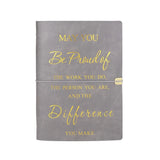 Teacher Colleague Employee Nurse Appreciation Gift 80 Sheets A5 Soft PU Leather Cover Loose-leaf Notebook
