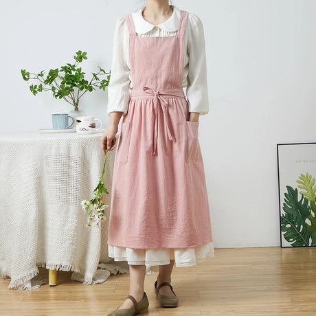 Maker's Apron Cotton Linen Gardening Kitchen Pinafore Aprons