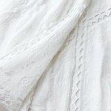 Faith's Cotton Linen Open Stitch Embroidered Summer Cover-Ups