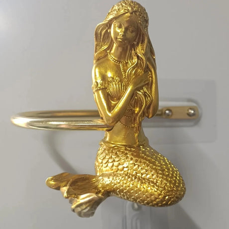 2Pcs/Set Golden Mermaid Curtain Tieback Hooks