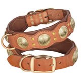 Roman's Genuine Leather Dog Collar Medieval Cosplay Pet Accessories