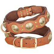 Roman's Genuine Leather Dog Collar Medieval Cosplay Pet Accessories