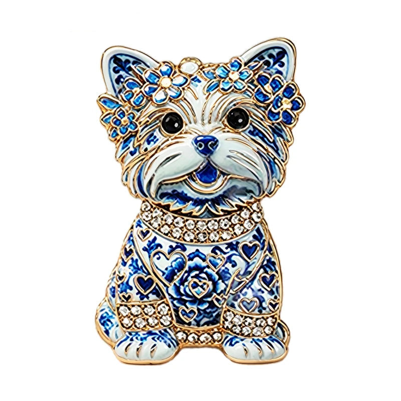 Scotty Dog Brooches 4 Colours