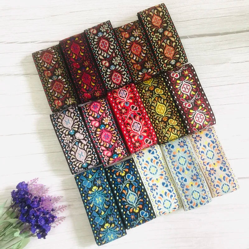 6yards/lot 5cm Wide Woven Jacquard Ribbon Trims