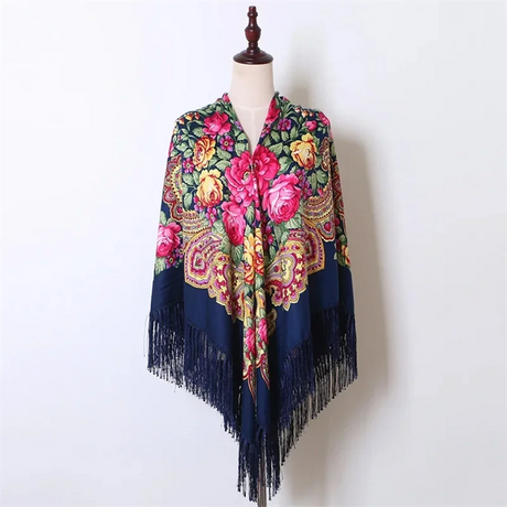 Babushka Shawl Large Fringed Scarves 160*160cm