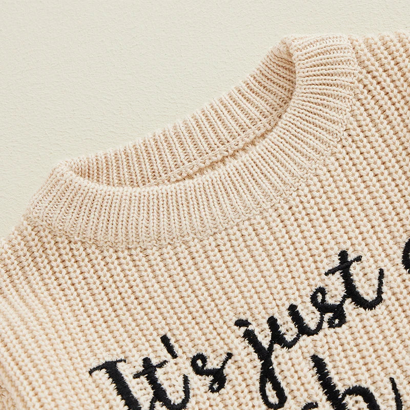 It's Just A Bunch Of Hocus Pocus Kids Baby Girls Boys Knit Sweater Embroidered Pullover 0-3T