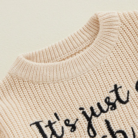 It's Just A Bunch Of Hocus Pocus Kids Baby Girls Boys Knit Sweater Embroidered Pullover 0-3T