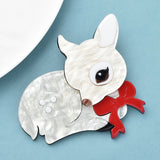 Christmas Fawn Acrylic Brooch
