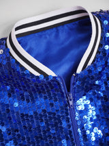 Kids Girls Sequinned Dance Bomber Jackets
