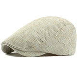 Breathable Linen Cabbie Beret Caps