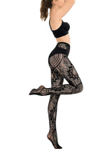 Fishnet Stockings Jacquard Lace Pantyhose