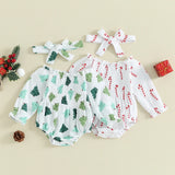 Valentines Day Easter St Patricks Christmas Baby Girls Heart Print Romper with Headband