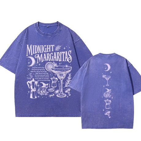 Vintage Washed Midnight Margaritas Cotton T-Shirt Practical Magic Tee