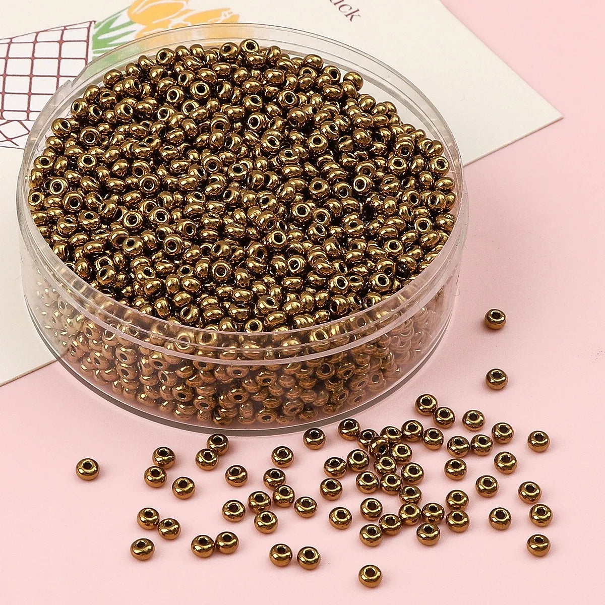2 3 4mm Metallic Plated Glass Seed Beads Round Japanese Miyuki Seedbeads Loose Spacer Beads for Jewerly Making DIY Needlework