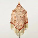 140X70 Cm Velvet Shawl Tassel Scarf Pashmina Stole