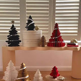 Christmas Paper Honeycomb Decorations Ball Folding Christmas Tree Table 3D Ornaments