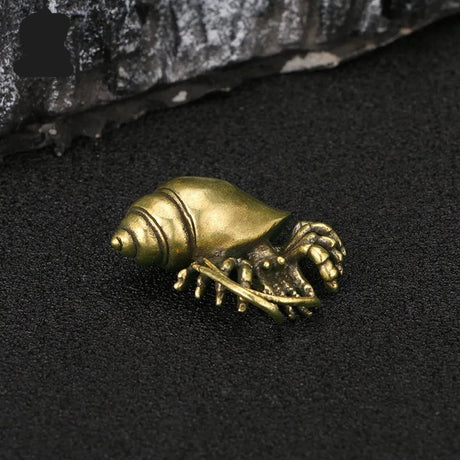 Copper Hermit Crab Tea Pet Metal Figurines
