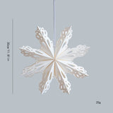 Paper 3D Christmas Tree Lampshade Hanging Snowflake Shape Star Decorative Lampshade Ceiling Pendant 30cm