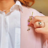 Hand-Held Flower Brooch Lapel Pin Fresh Flower Holder