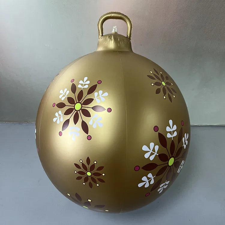 60cm Outdoor Christmas Inflatable Baubles PVC Giant Xmas Balls Decorations Toy Ball