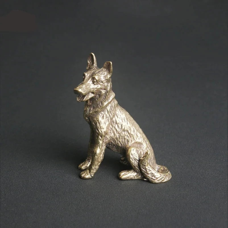 Copper Kelpie Lucky Dog Figurine Tea Pets