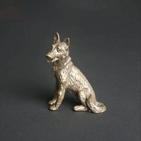 Copper Kelpie Lucky Dog Figurine Tea Pets