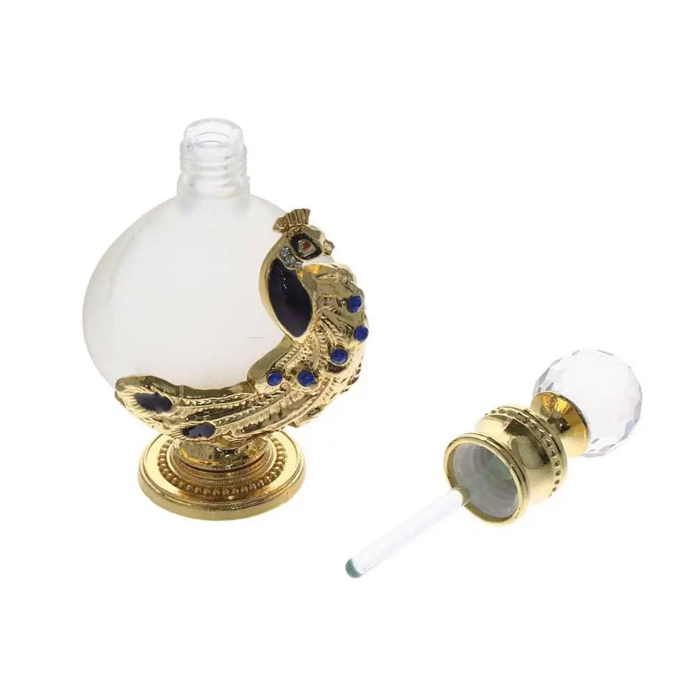 Peacock Perfume Bottle Refillable Essential Oils Potions Bottle