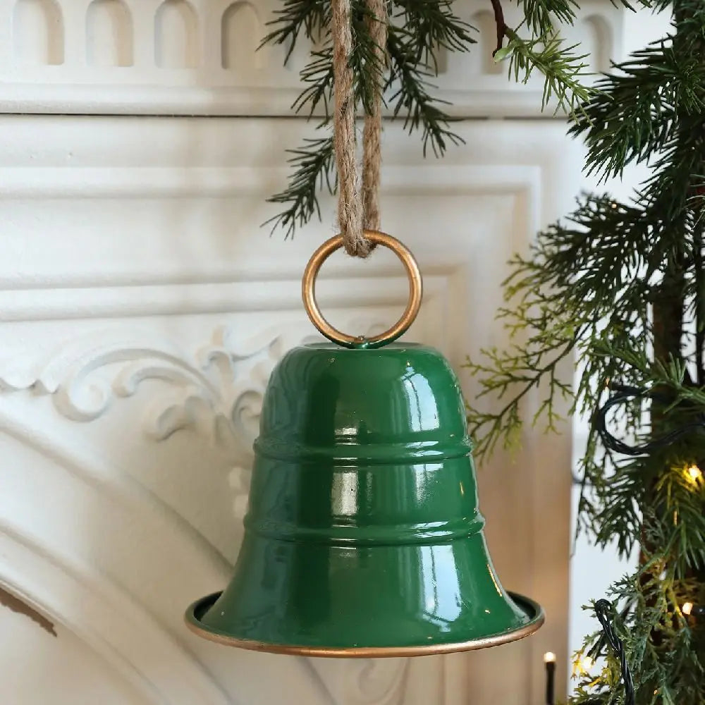Christmas Bell Antique Style Xmas Tree Ornaments Handmade Metal Hanging Bells