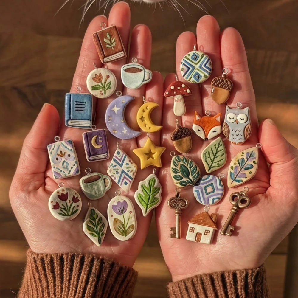 Woodland Cottage Pendant Charms for DIY Jewellery Making