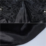 Mens Steampunk Victorian Gothic Jacquard Tailcoat Jacket Stage Performance Costumes