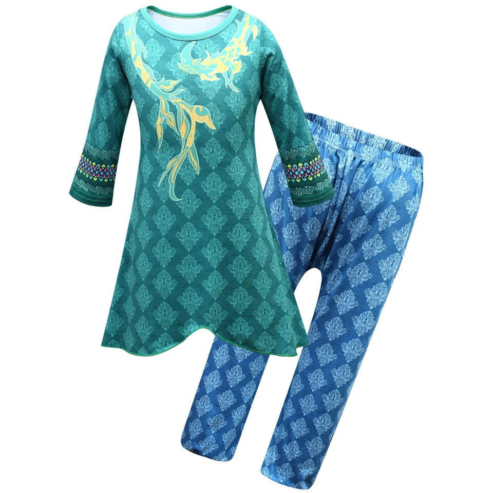 Last Dragon Kids Book Week Costumes Halloween Cosplay Raya Warrior