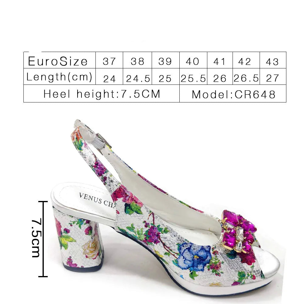 Spring Garden Party Shoes And Matching Bag Set
