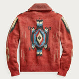 Native American Inspired Mens Autumn Warm Winter Knitted Cardigan Sweater Jacket