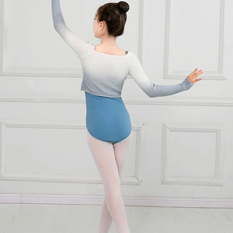 Girls Long Sleeve Ballet Dance Sweater Soft Warm Up Top Pullover