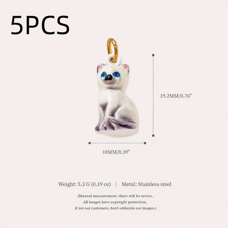 Our Beloved Pets Animal Charm Pendants Stainless Steel PVD 18K Gold Plated For DIY Necklace Bracelet Jewellery Making