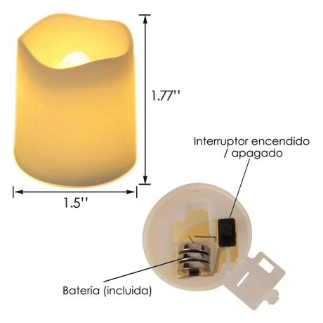 24Pcs/Set Flameless LED Candles Home Decor