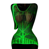 Glow in the Dark Fishnet Stockings and Body Suits