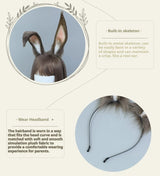 Bunny Ear Headband Cosplay Plush Animal Headdress