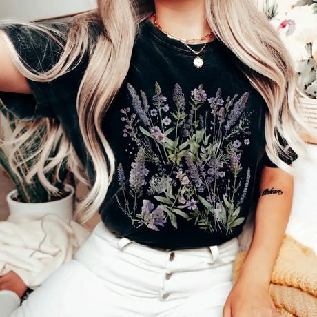 Purple Botanicals Wildflower Cottagecore T-shirt