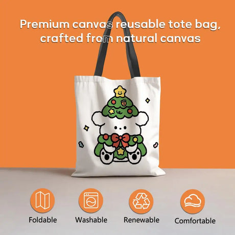 W-Weird G-Girls Club Storage Bags Double-Sided Print Canvas Tote Bag Large Capacity Shopping Bag