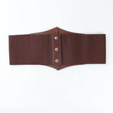 Dark Gothic PU Wide Waistband Steampunk Waist Cinch Underbust Corset