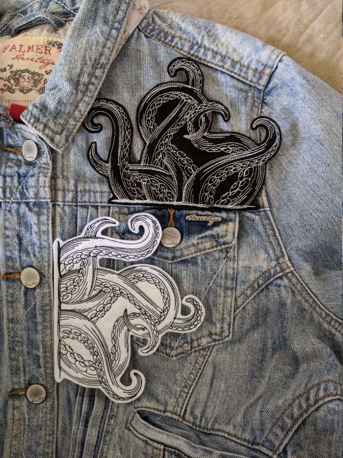 Kraken Octopus Legs Embroidery Patch Iron On DIY Crafts