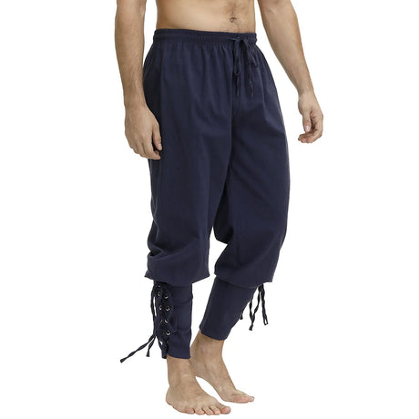 Medieval Pants Viking Costume Pirate Trousers Lace Up Renaissance LARP Cosplay